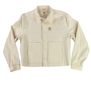 Topo Designs Dirt Jacket Women XL Natural White Organic Cotton Canvas Chore Coat